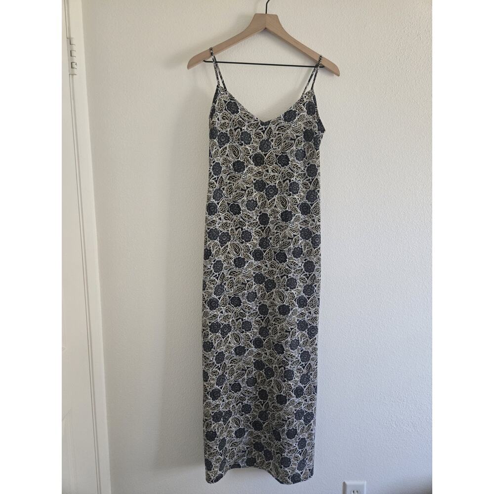 Jonathan Martin Y2K Black Floral Slip Maxi Dress Dark Romantic Whimsigoth Sz 7 - Picture 2 of 9